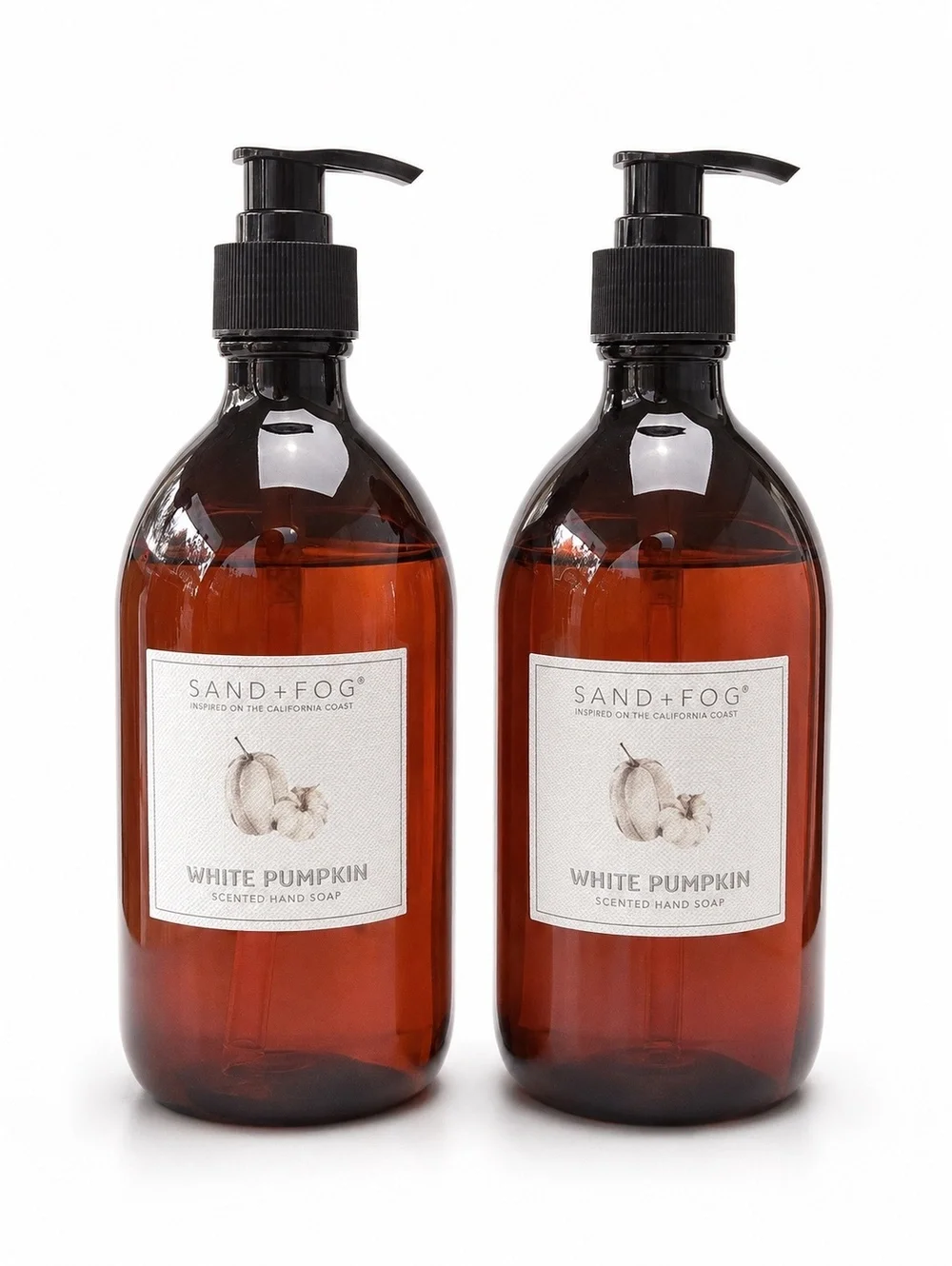 Sand + Fog White Pumpkin Scented Hand Soap Set of 2 Fall Seasonal